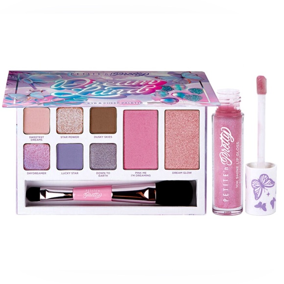 Petite 'n Pretty Dream Land Eye & Cheek Palette & Pink Cloud 10k Shine Lipgloss - Picture 4 of 16